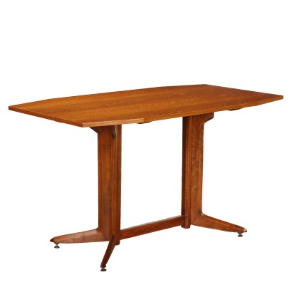Vintage Tisch aus Buchenholz und Teck Restauriert der 60er Jahre