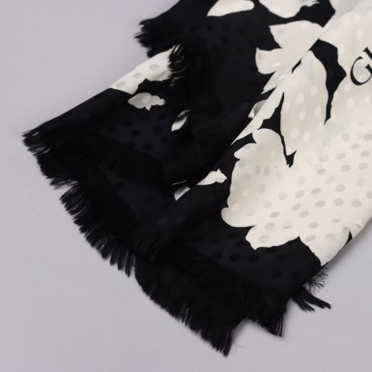 Gucci Vintage Black and White Scarf