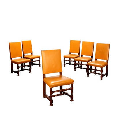 Gruppe von sechs Spool Chairs