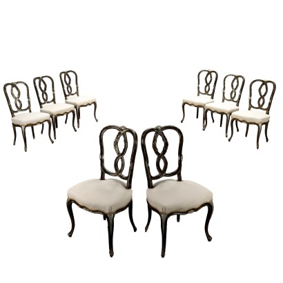 Huit chaises de style baroque