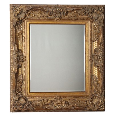 Miroir Ancien Cadre Doré Italie XXe Siècle