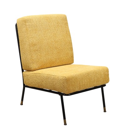 Vintage Sessel aus Metall und Schaumpolsterung der 60er Jahre