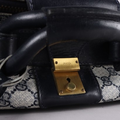 Blauer Gucci Vintage-Monogramm-Koffer