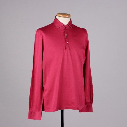 E. Marinella Men's Polo Shirt Second Hand Cotton Size 42 Italy