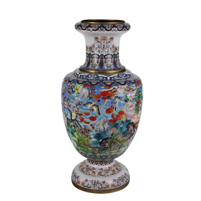 Grand Vase Cloisonné