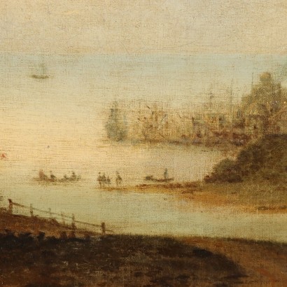 Peinture de paysage avec vue sur la mer