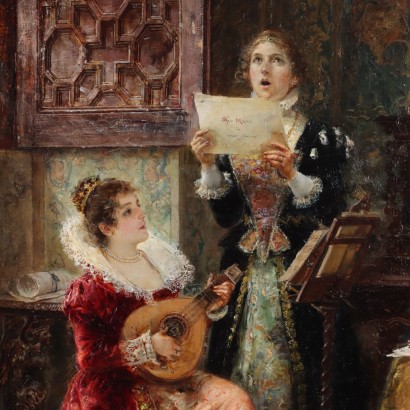 Painting by Vicente March,The Concertino,Vicente March,Vicente March,Vicente March,Vicente March,Vicente March,Vicente March,Vicente March,Vicente March,Singing lesson,Vicente March,Vicente March