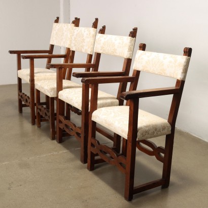 Set of 3 armchairs and a chair