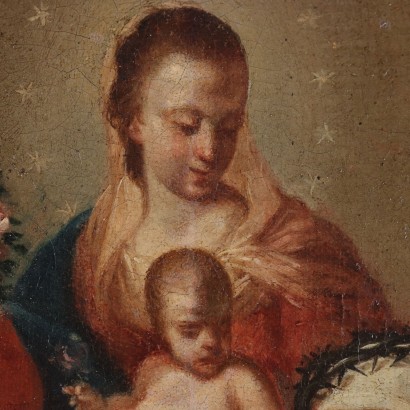 Pintura Virgen con el Niño y Santa Ca, Virgen con el Niño y Santa Caterina d