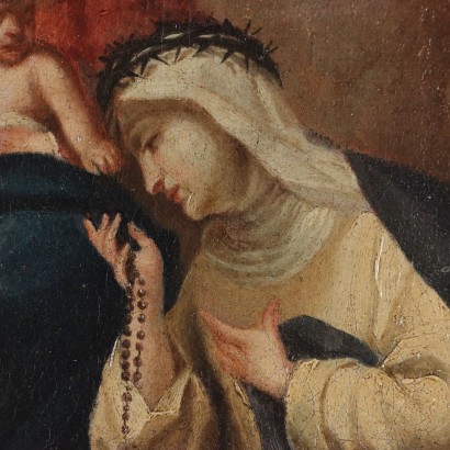 Pintura Virgen con el Niño y Santa Ca, Virgen con el Niño y Santa Caterina d
