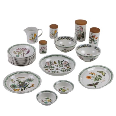 Antique Porcelain Plate Set Portmeirion United Kingdom XX Century