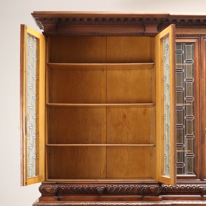 Neo-Renaissance bookcase in walnut