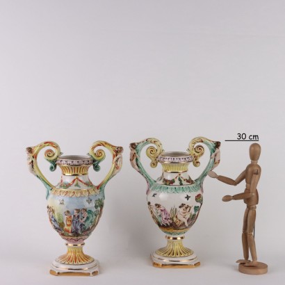 Paar Capodimo-Keramikvasen