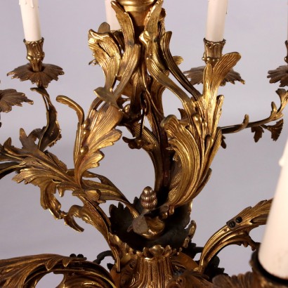 Kronleuchter im Rokoko-Stil aus Bronze