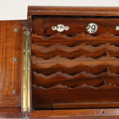Walnut Wood Table File Cabinet