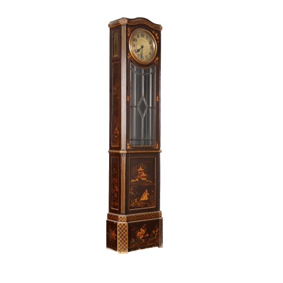 Antique Chinoiserie Pendulum Clock Lacquered Wood XX Century