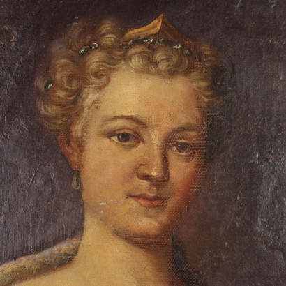 Retrato pintado de una mujer noble.