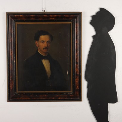 Painted male portrait