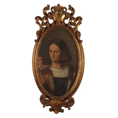 Painting Portrait of a Gentleman with Bambi, Portrait of a Gentleman with a Child