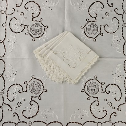 Mantel individual con seis servilletas de lino
