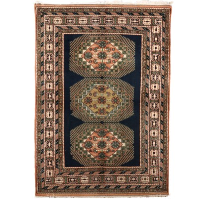 Antiker Asiatischer Teppich Wolle Großer Knoten 240 x 166 cm