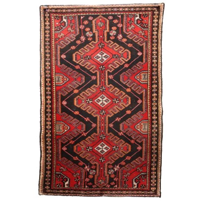 Antique Mosul Carpet Wool Big Knot Iran 71 x 45 In