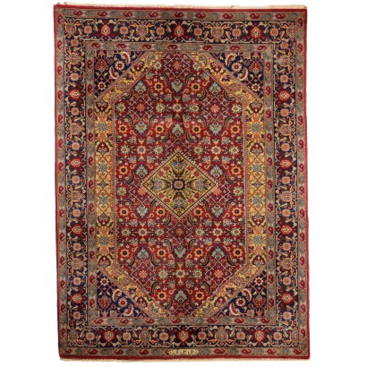 Antique Tabriz Carpet Cotton Wool Heavy Knot Iran 96 x 69 In