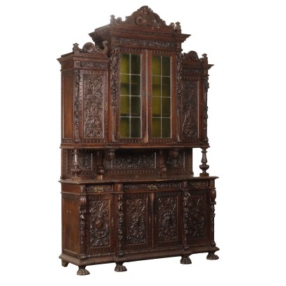 Antique Neo-Renaissance Style Cupboard Wood XIX Century