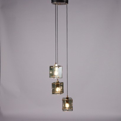 Vintage Deckenlampe aus Metall Messing der 60er Jahre