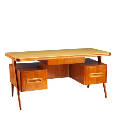 Vintage Schreibtisch aus Mahagoni Furniert Design Pierluigi Ghianda