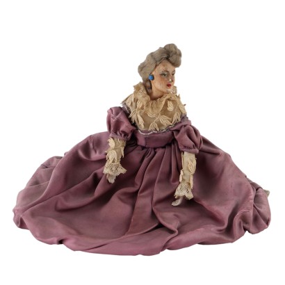 Antike Figur einer Dame aus Porzellan des XIX-XX Jhs