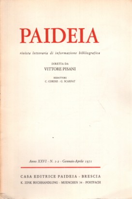 Paideia. Anno XXVI, 1971. Volumi 2