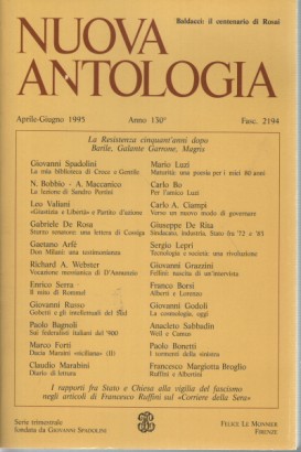 Nuova Antologia Aprile-Giugno 1995 Vol. 574  Fasc. 2194