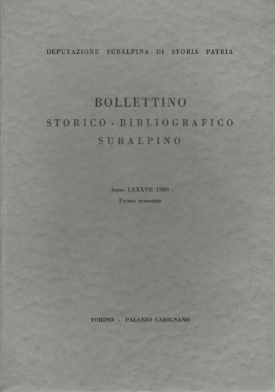 Subalpines historisch-bibliografisches Bulletin Jahr LX, AA.VV.