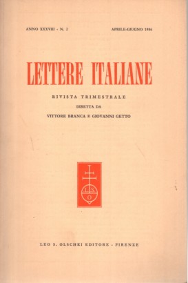 Lettere italiane, anno XXXVIII - N. 2