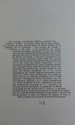 Lettres à Rodin, Rainer Maria Rilke