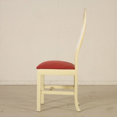 Gruppe von 4 Stühlen Holz Italien 1950er