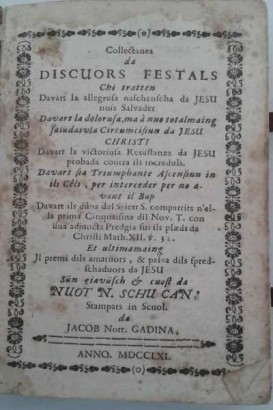 Collectanea from discuors festals who tratti davart, s.a.