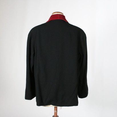 Veste en Laine Noire Haute Couture Années 40 - 50