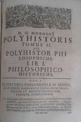 Danielis Georgi Morhofi Polyhistor, Literarium (Cujus soli Tres Libri