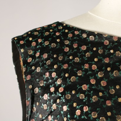 Vintage Dress with Floral Pattern Italy 1960s