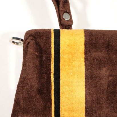 Vintage Tasche Brauner Samt Italien 60er Jahre