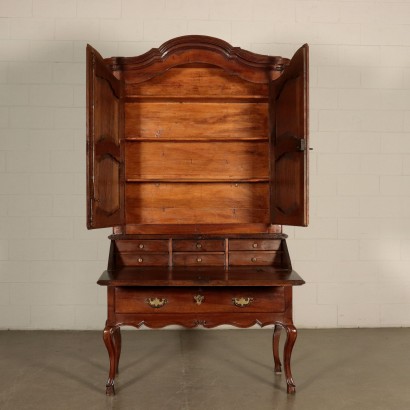 Antique Bureau Bookcase Piedmont Italy Mid 18th Century