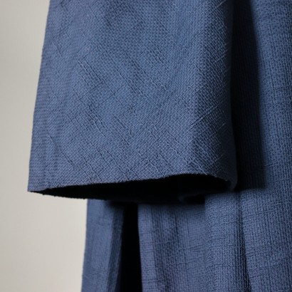 Manteau Vintage Nid d'Abeille Bleu Clair Italie Années 50