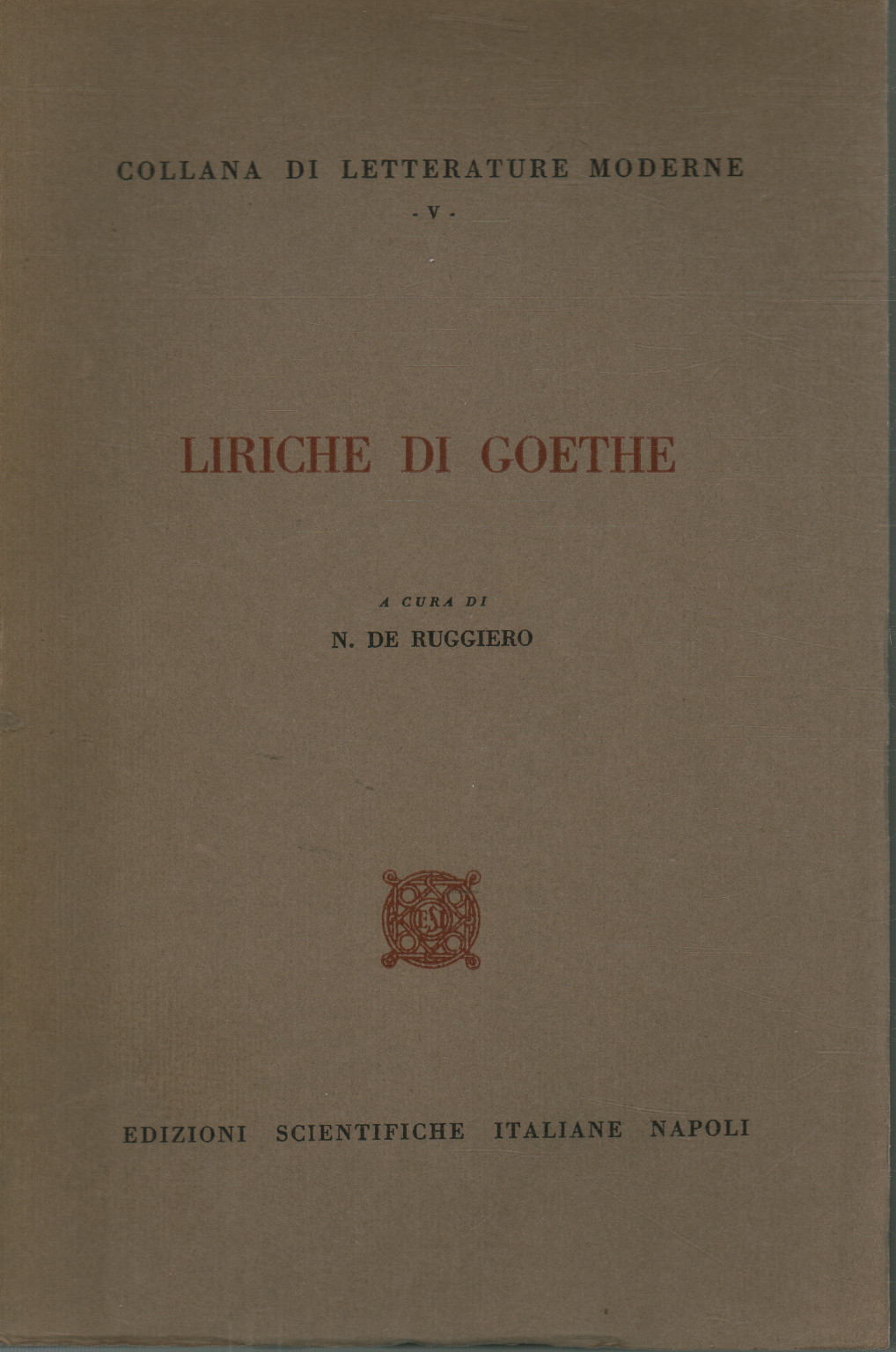 Paroles de Goethe, N. De Ruggiero
