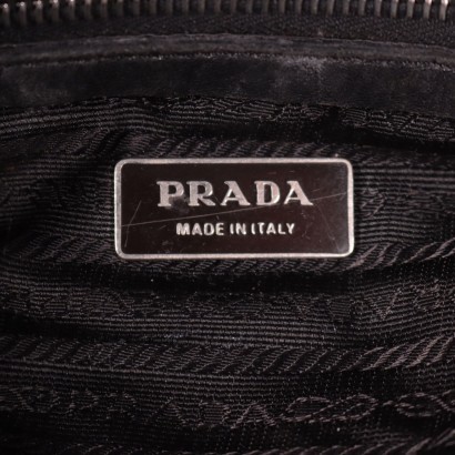 Vintage Prada Bag Black Leather Italy 1980s-1990s