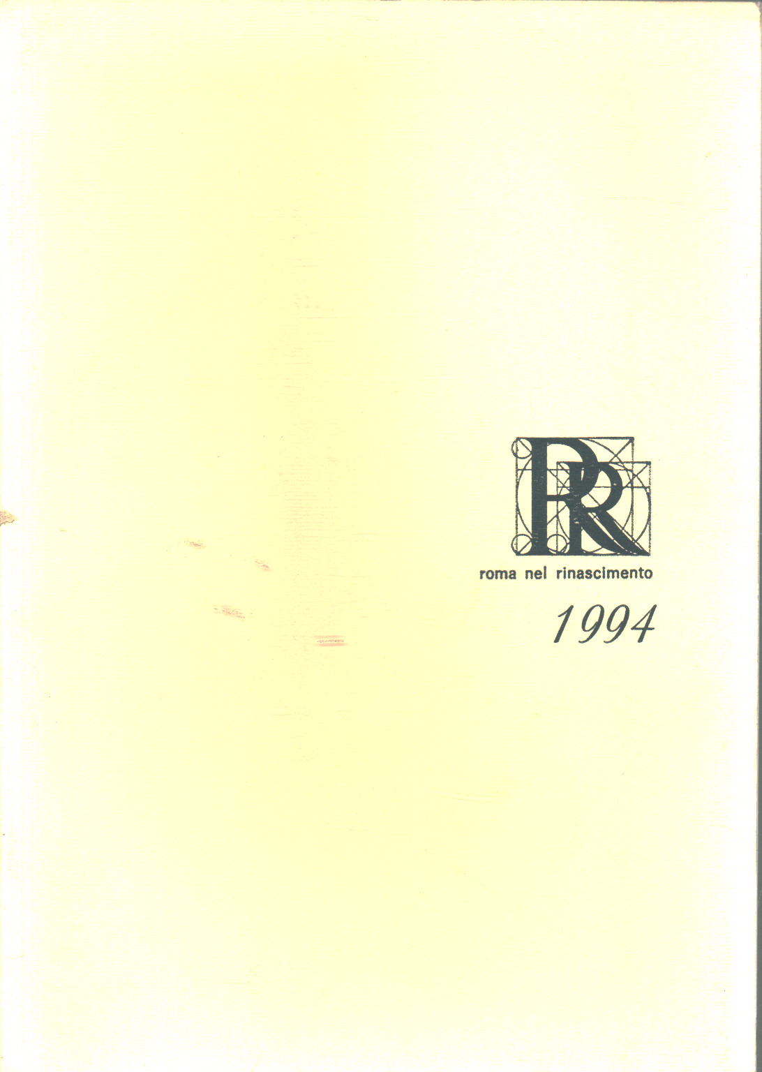 Rome à la Renaissance 1994 : bibliographie et notes, AA.VV.