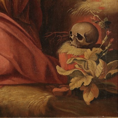 Penitent Magdalene Oil on Canvas Flemish School 17th Century