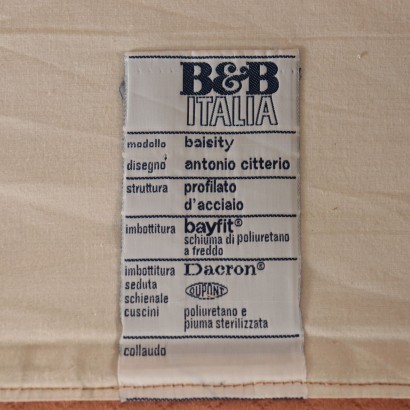 Sofa Foam Fabric Leather1980s-1990s Antonio Citterio for B&B