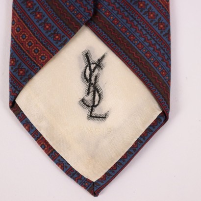 Cravate Vintage YSL Soie pure France Années 60-70